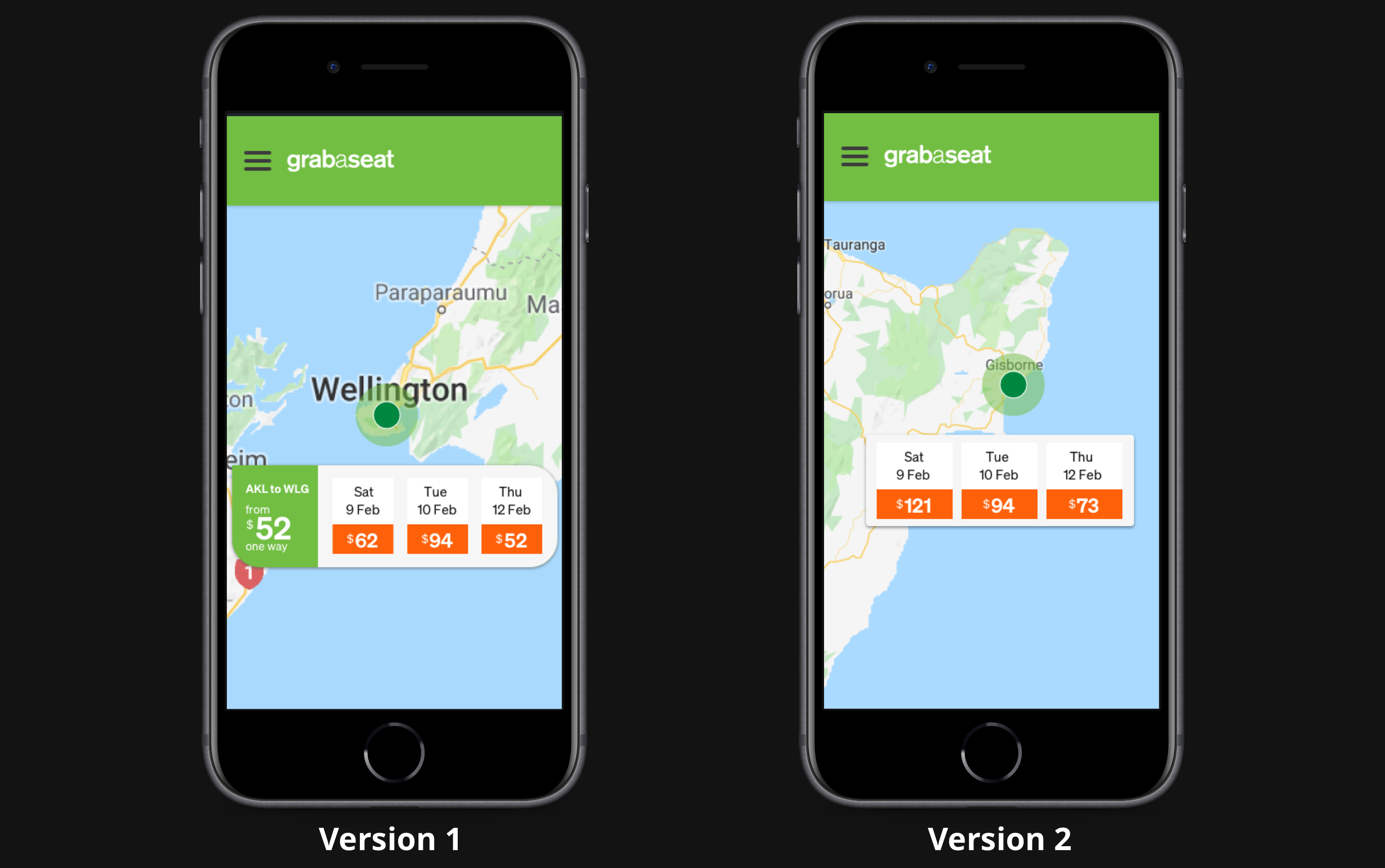Mobile prototype versions